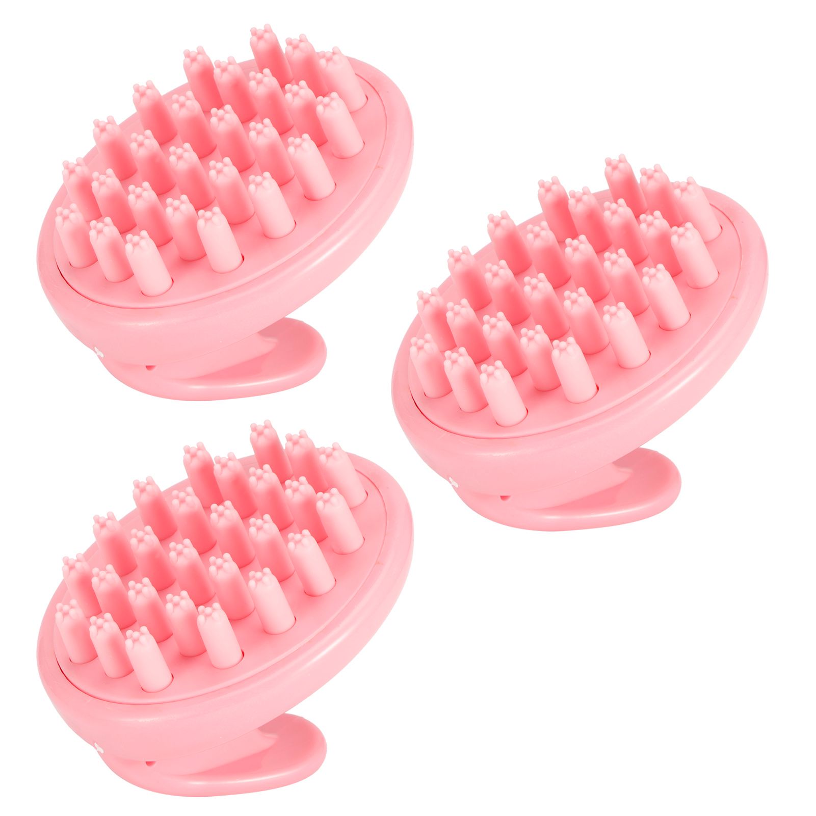3Pcs Scalp Massage Brush Adult Universal Hairdressing Shampoo Wash Hair Combpink image 2