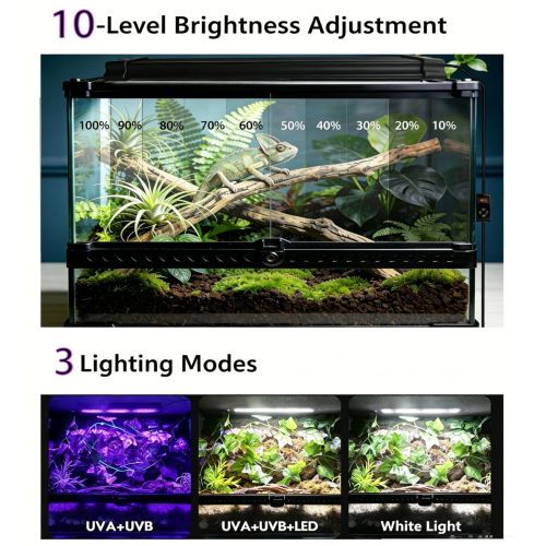 40cm Adjustable Reptile 10.0UVA UVB Lamps LED Light for Reptile Tanks Pet Lighting… image 6