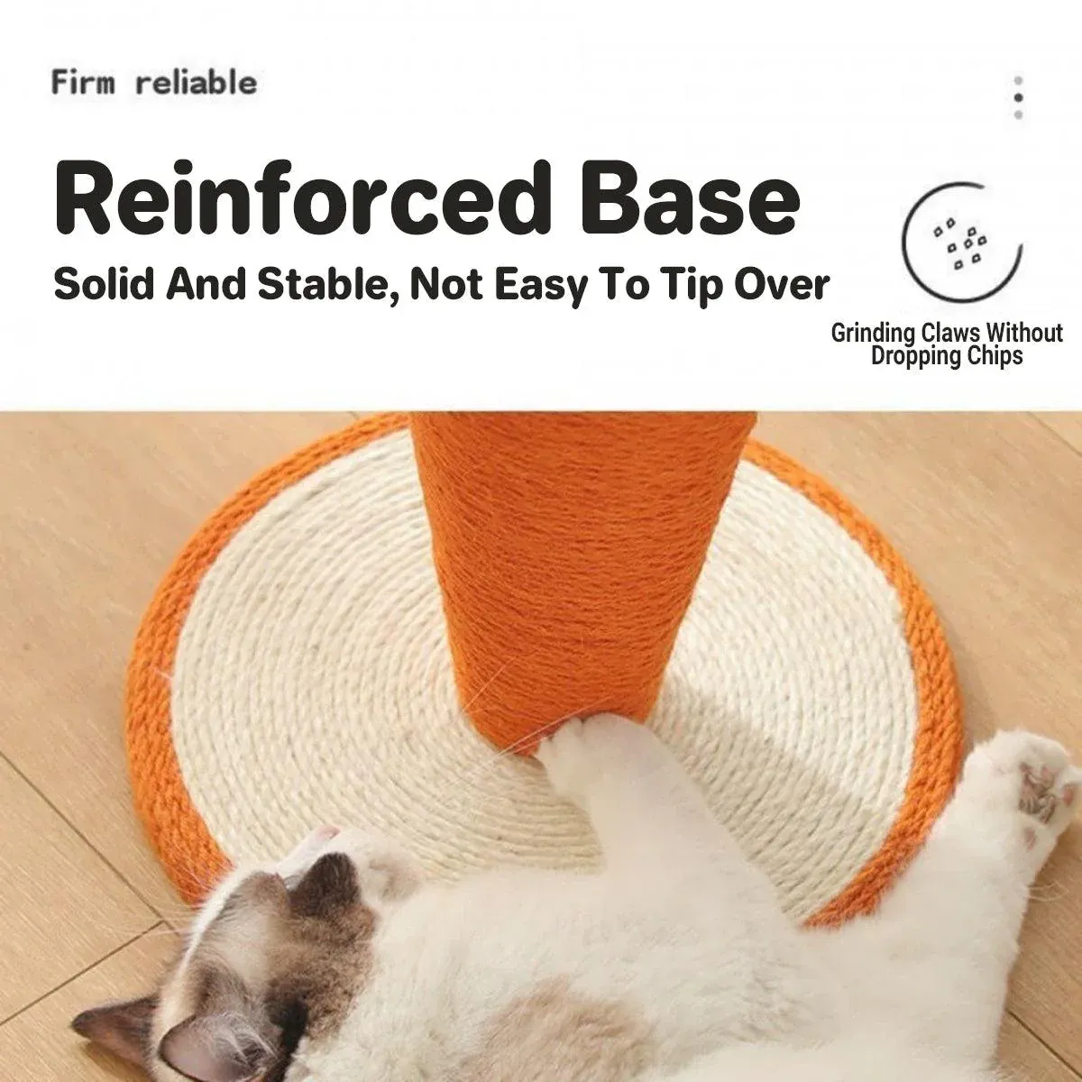 Carrot Cat Scratching Post Vertical Climbing Frame Interactive Toy for Cats image 10