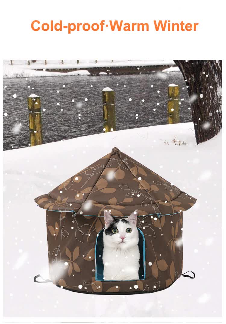 Outdoor Waterproof Cat House - Insulated, M image 3