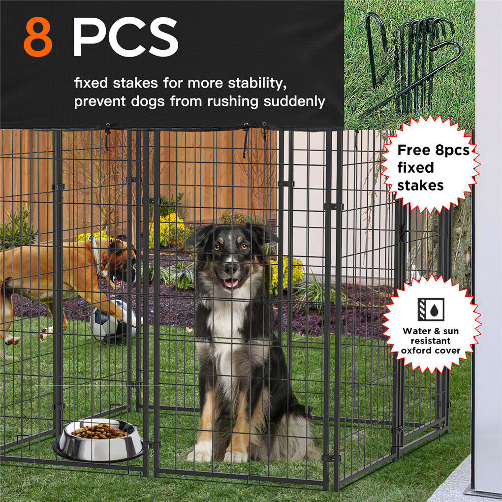 Extra Large Welded Wire Dog Kennel Outdoor Heavy Duty Crate Cage image 7