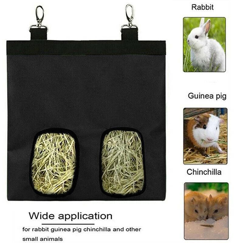 Hay Bag Guinea Pig Rabbit Feeding Bag Animal Hay Feeder Bag Hanging Feeder - Red image 10