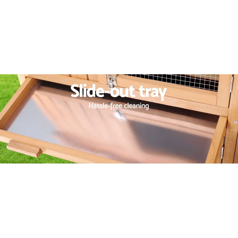 i.Pet Chicken Coop Rabbit Hutch 138cm x 44cm x 85cm Large Chicken Coop House Run Cage… image 7