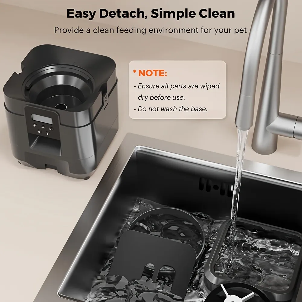 Timed Pet Feeder 2L Programmable Portions, Black image 5