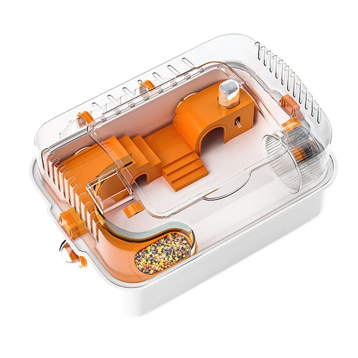 Acrylic Tunnel Hamster Cage Gold Wire Bite Proof Luxury Small Pet Habitat image 2