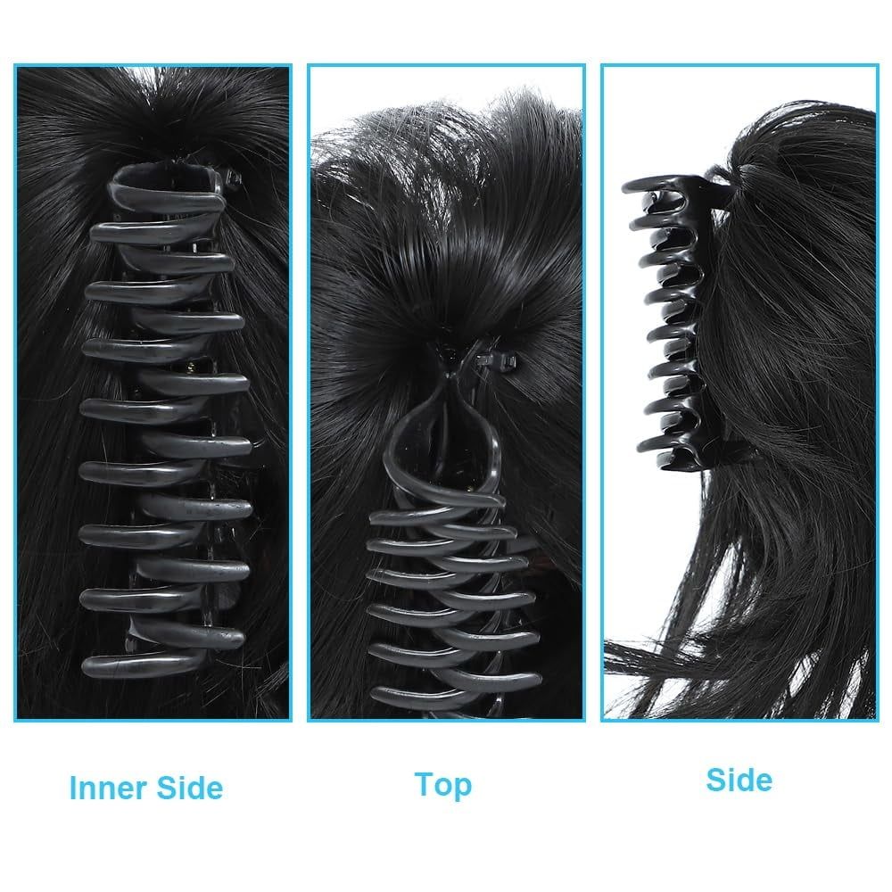 Messy Bun Hair Piece Claw Clip in Hair Buns Hair Piece for Women Straight Short High… image 3