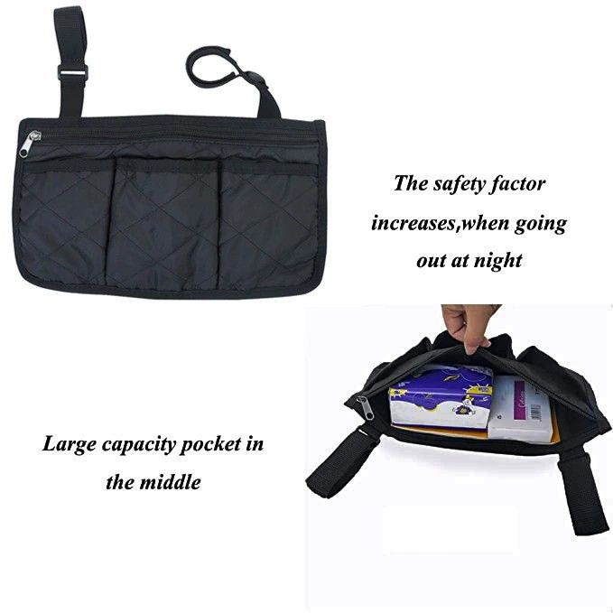 Wheelchair Side Bag, Black image 4