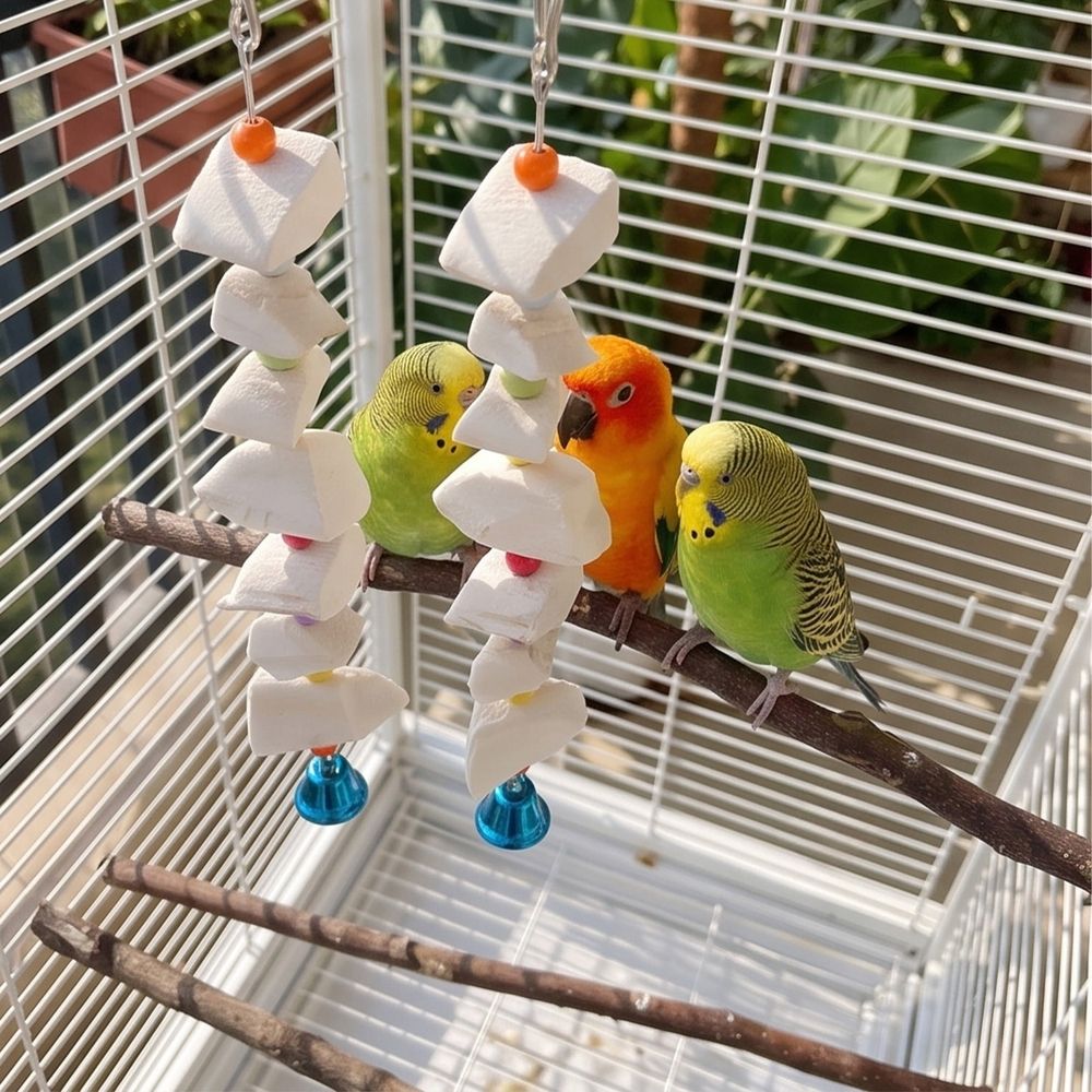 Hanging Bird Chew Toy Natural Beak Grinding String Accessory, 10.63 × 1.18 × 0.79In image 5