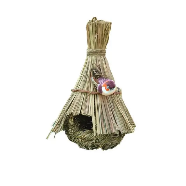 Qttie Bird Nest Breeding Box House Bed Cage Hut Cave Canary Finch Budgie Parrot - Teepee