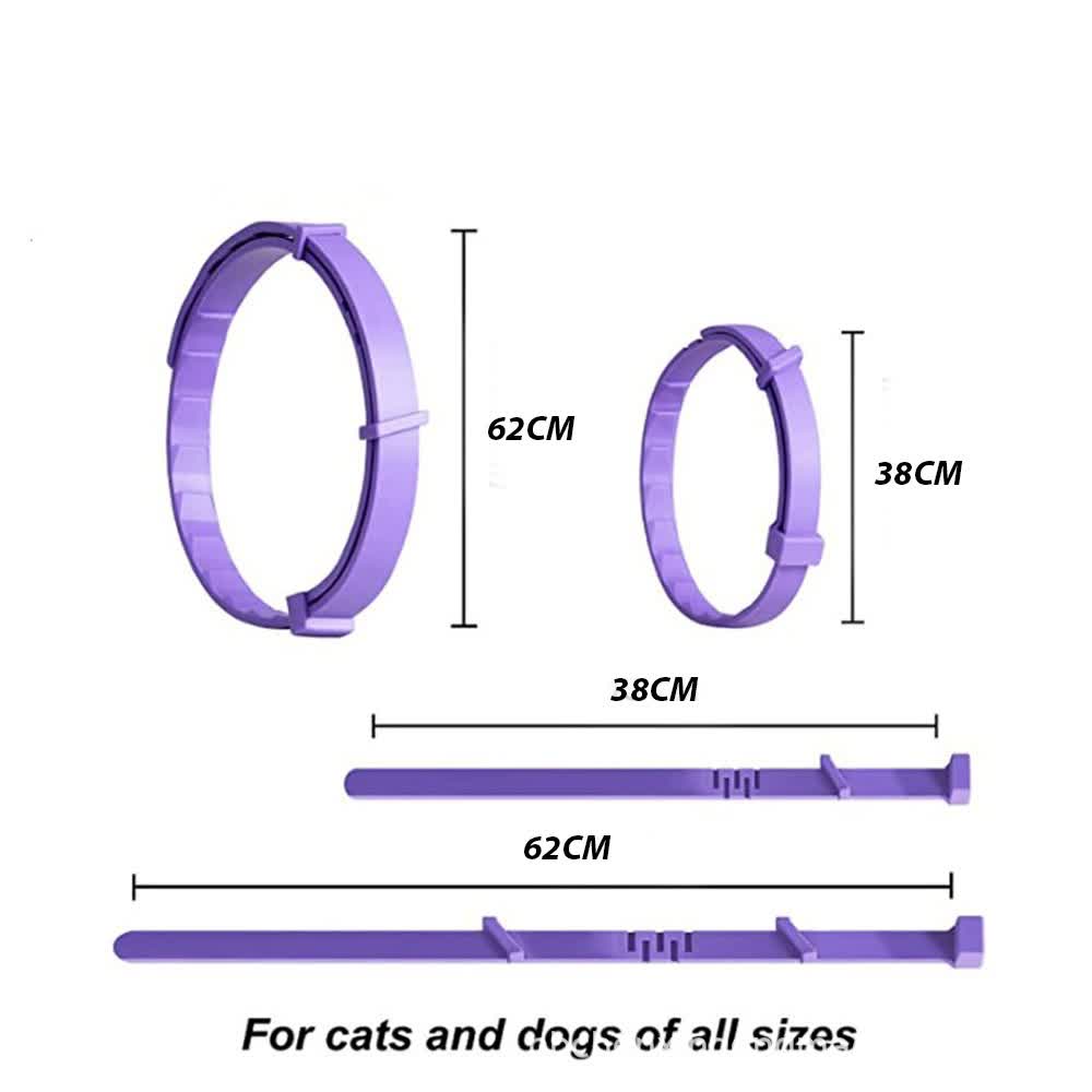 Pink Calming Collars for Dogs - Natural Stress Relief, Adjustable, 4 Pack image 3