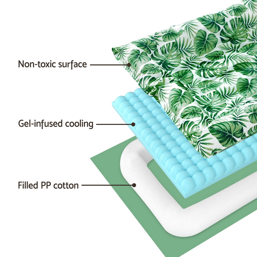 i.Pet Pet Cooling Mat Gel Dog Cat Self-cool Puppy Pad Large Bed Summer Green image 4