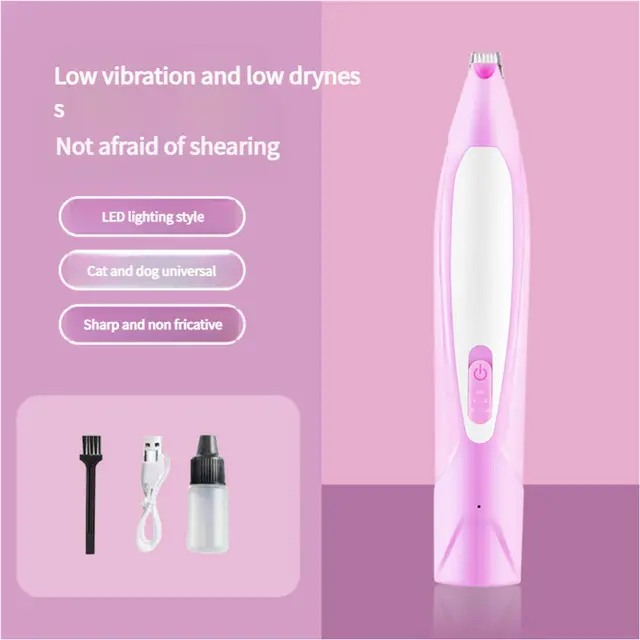 Electric Pet Hair Clipper with Type-C Charging, Purple