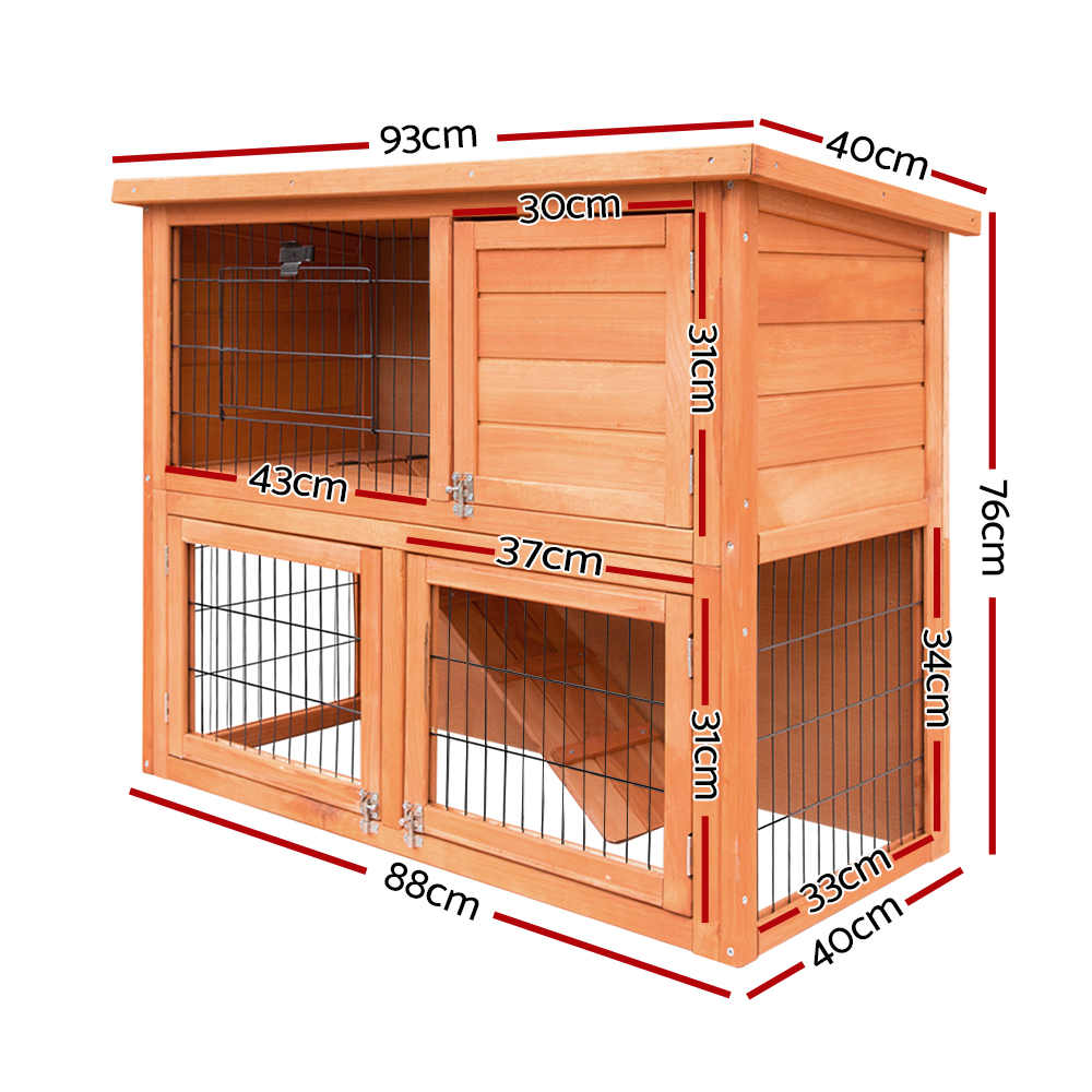 i.Pet Chicken Coop Rabbit Hutch 88cm x 40cm x 76cm Large Chicken Coop House Run Wooden… image 2
