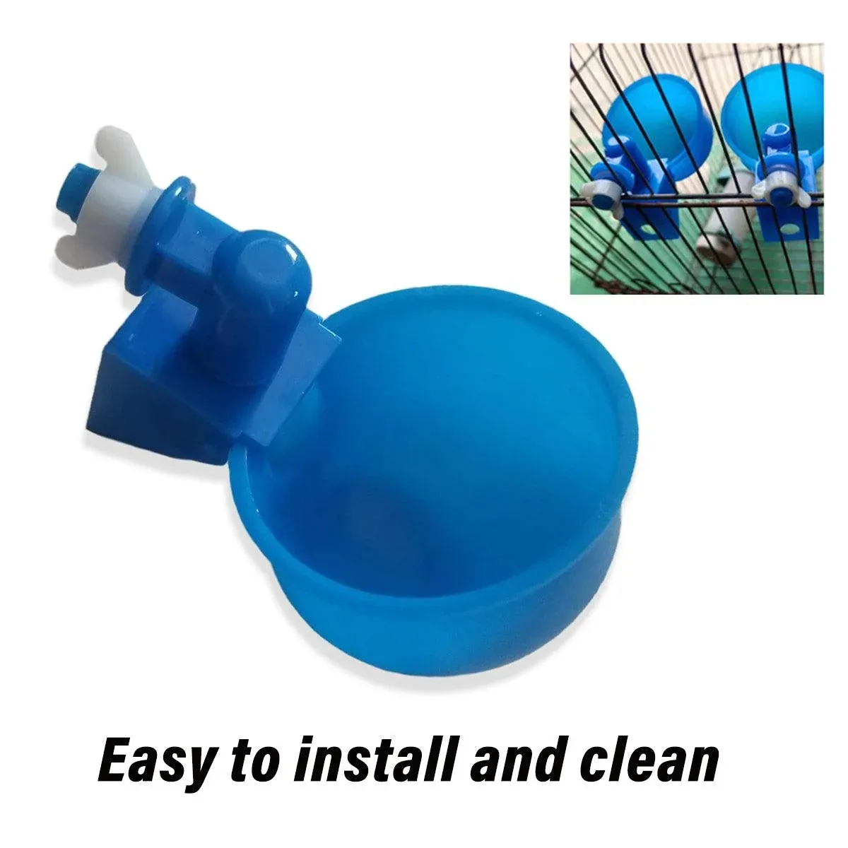 6pcs Chicken Drinking Bowl Poultry Waterer Feeder Automatic Drinking Cups Coop image 6