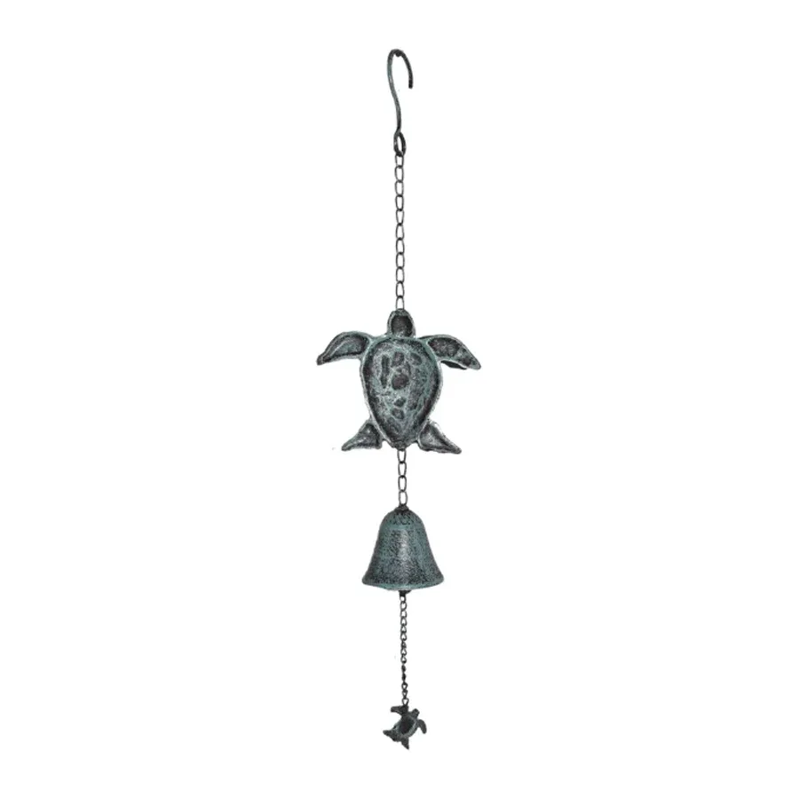 Hanging Turtles w Cast Iron Bell 62cm image 3