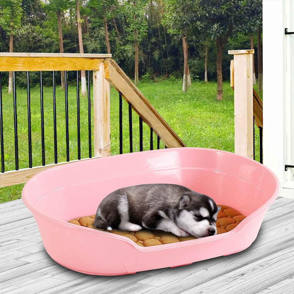 YES4PETS Pet Bed Small Plastic Dog Bedding Sleeping Resting Washable Basket Pink image 8