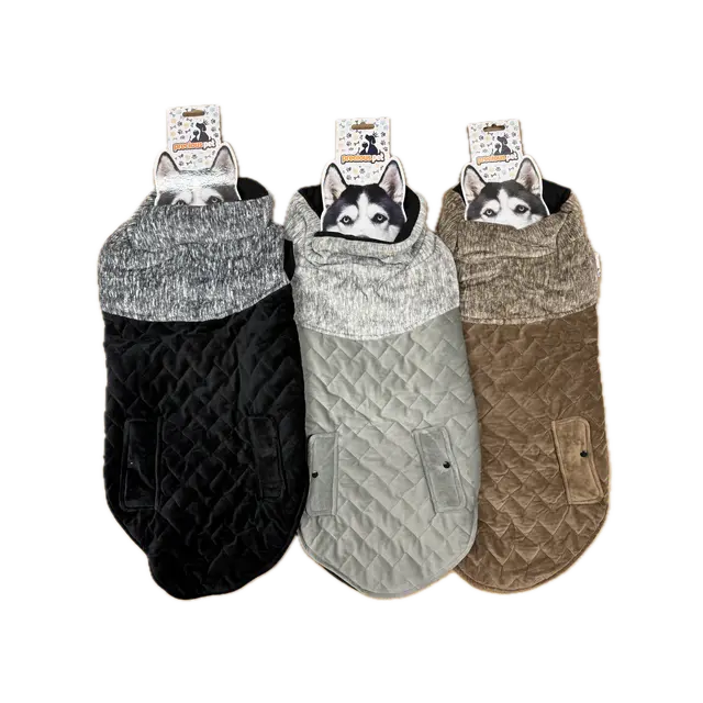 70cm Quilted Dog Jacket Coat Warm Winter Pet Clothes Vest Padded Windbreaker