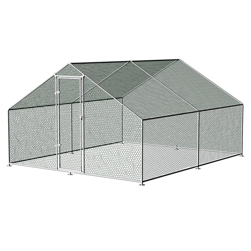 i.Pet Chicken Coop Cage 3x4x2m Galvanised Steel image 6