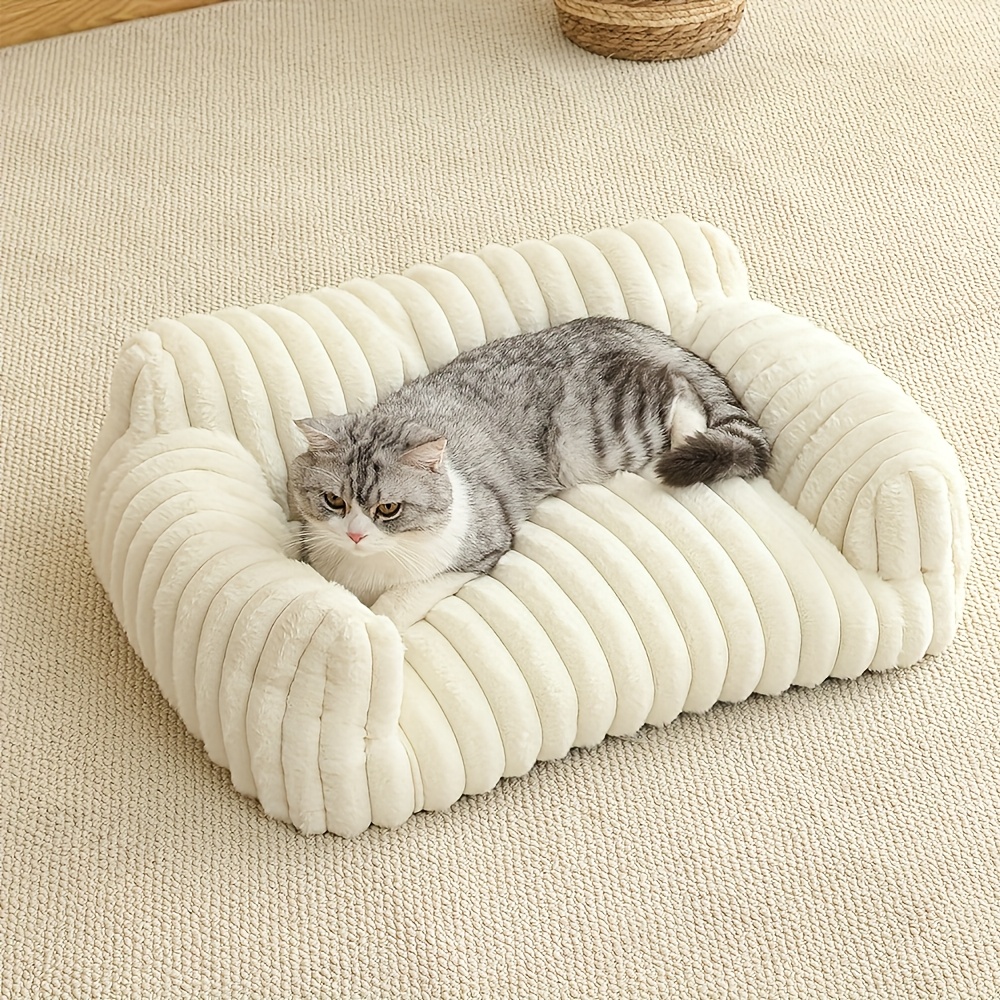 white Comfortable Cat Sofa, Large/Medium/Small image 7