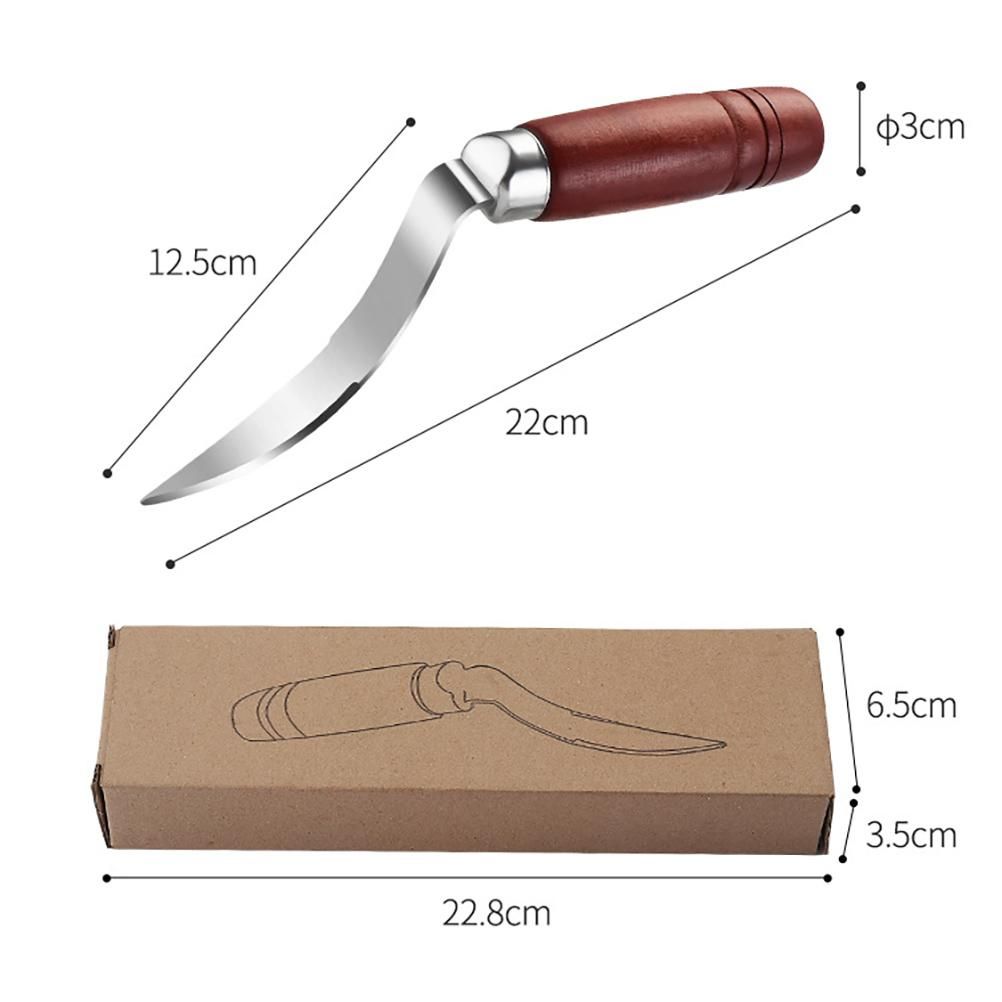 Coconut Can Opener Coconut Scraper with Wood Handle Stainless Steel Coconut Scraper… image 2