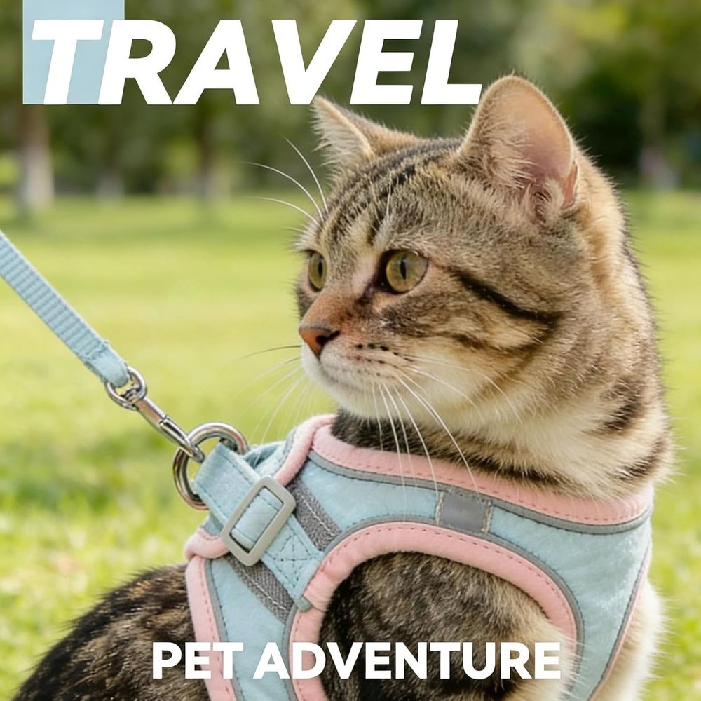 Escape-Proof Step-in Cat Harness and leash rabbit Set. Breathable Soft Adjustable Vest… image 3