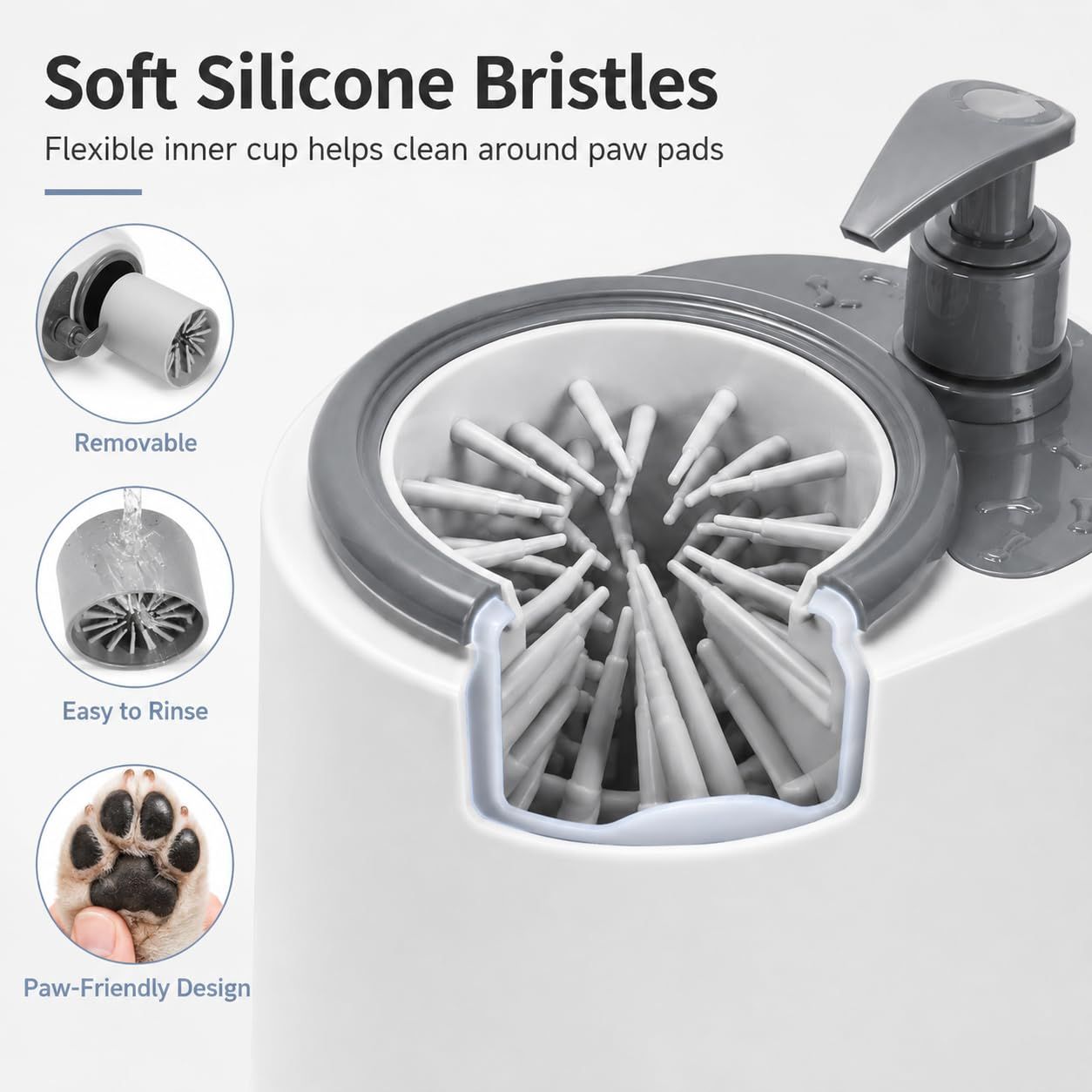 Safe ABS Animal Foot Bath Tool with Detachable Design, Blue image 3