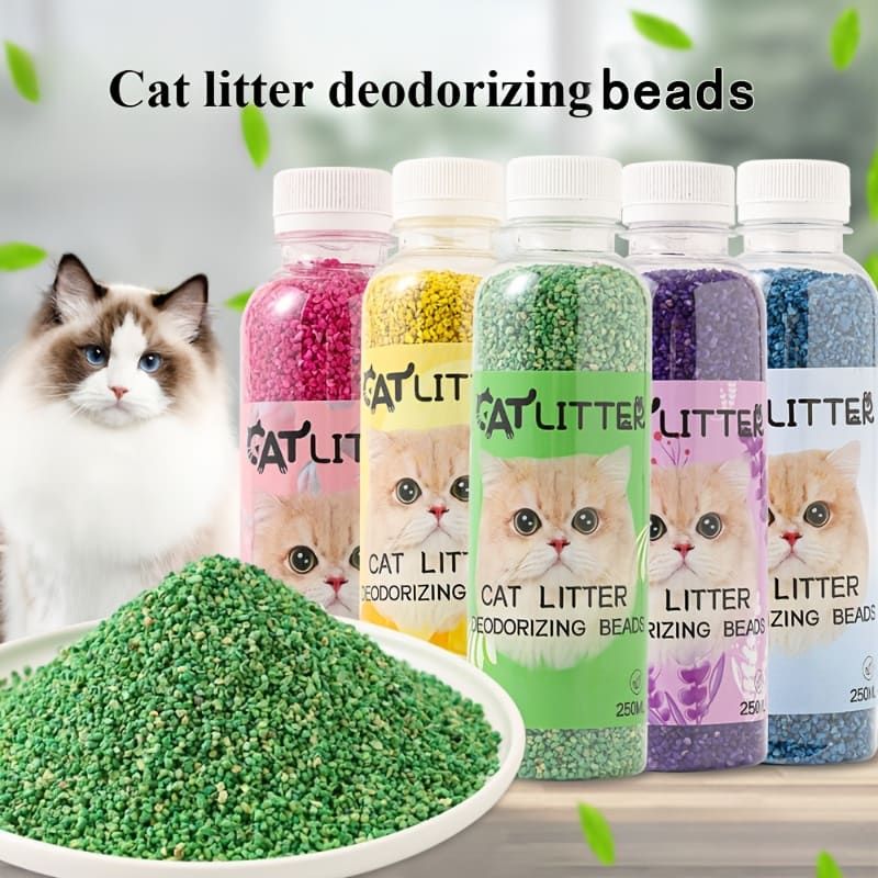 Premium Cat Litter Deodorizer Beads – Natural Odor…, Natural/Lavender/Rose/Green/Blue image 2