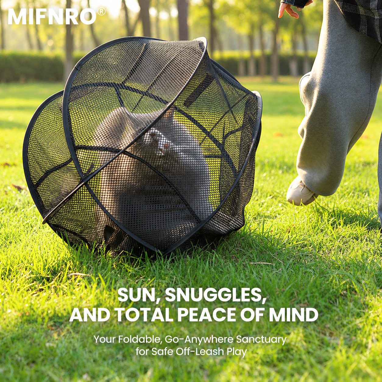 Portable Foldable Pet Playpen Pop Up Mesh Tent for Small Cats Dogs Rabbits Guinea Pigs… image 9