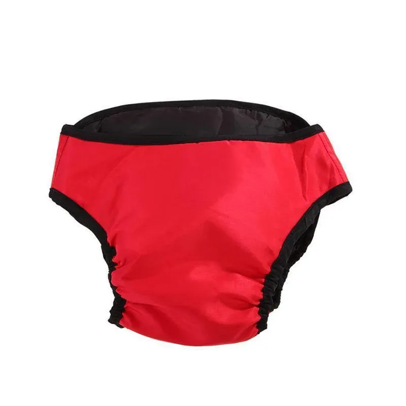 Washable Female Pet Dog Cat Nappy Diaper Physiological Pants Panties Underwear Red - L image 3