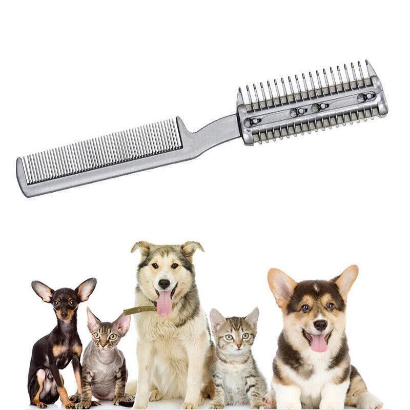 2 Sided Razor Clipper Comb Pet Hair Trimmer Grooming Cutter Dogs Cats Puppy image 12