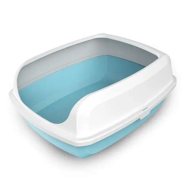 YES4PETS 2 x Large High Side Large Portable Open Cat Toilet Litter Box Tray House With…
