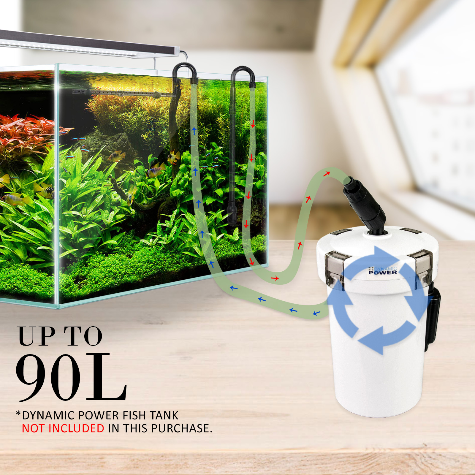 Aquarium External Canister Filter 400L/H image 4