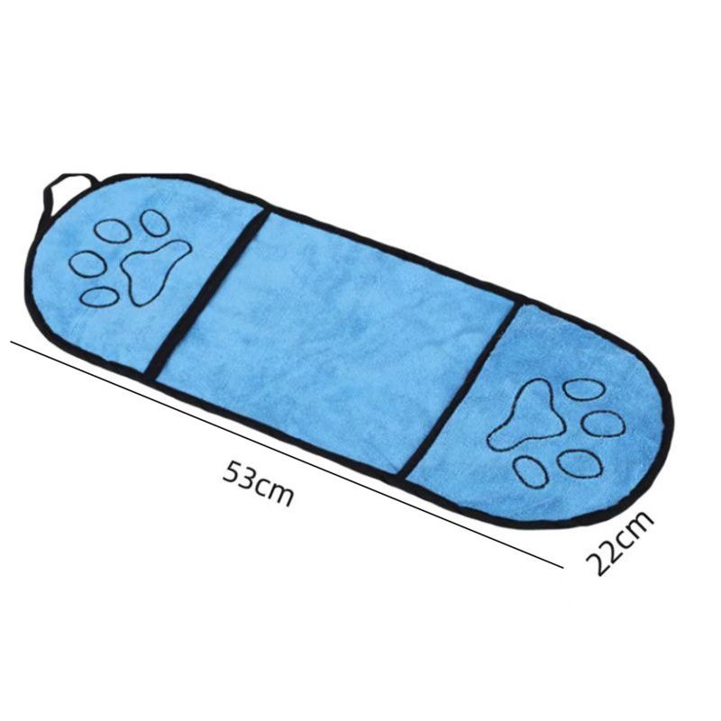 Hand-Insert Pet Absorbent Towel, Quick-Drying Bath Towel for Dogs & Cats—Gray image 7