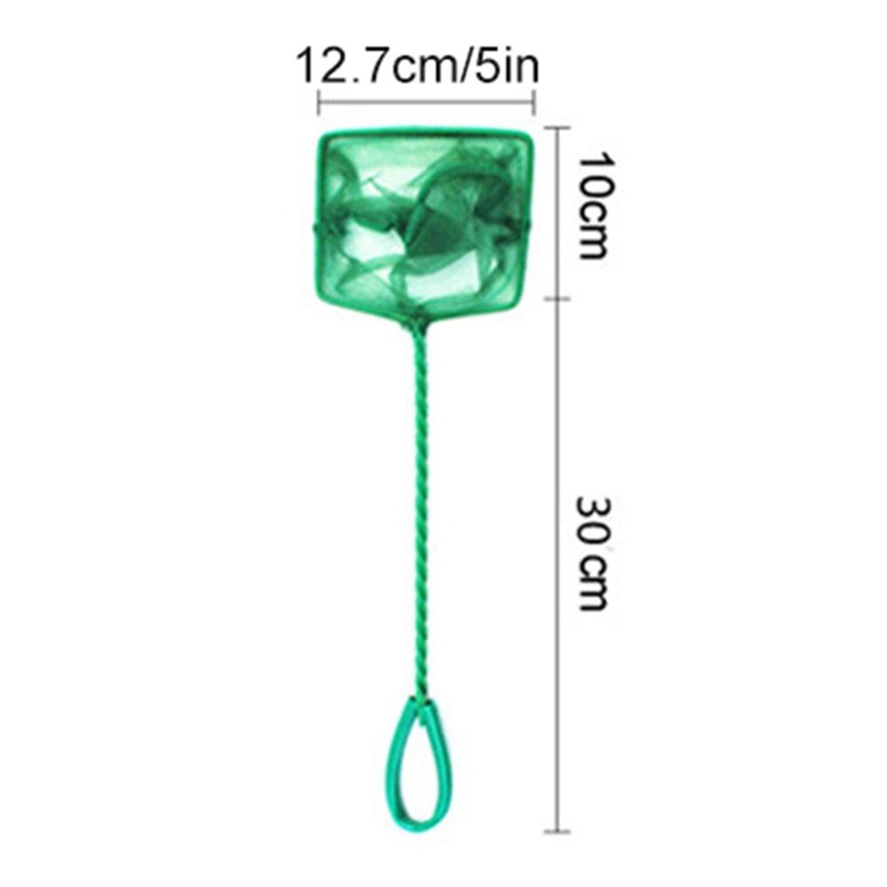 Aquarium Fishing Net Fish Tank Cleaning Tools Green Fine Mesh Net with Plastic Handle image 5