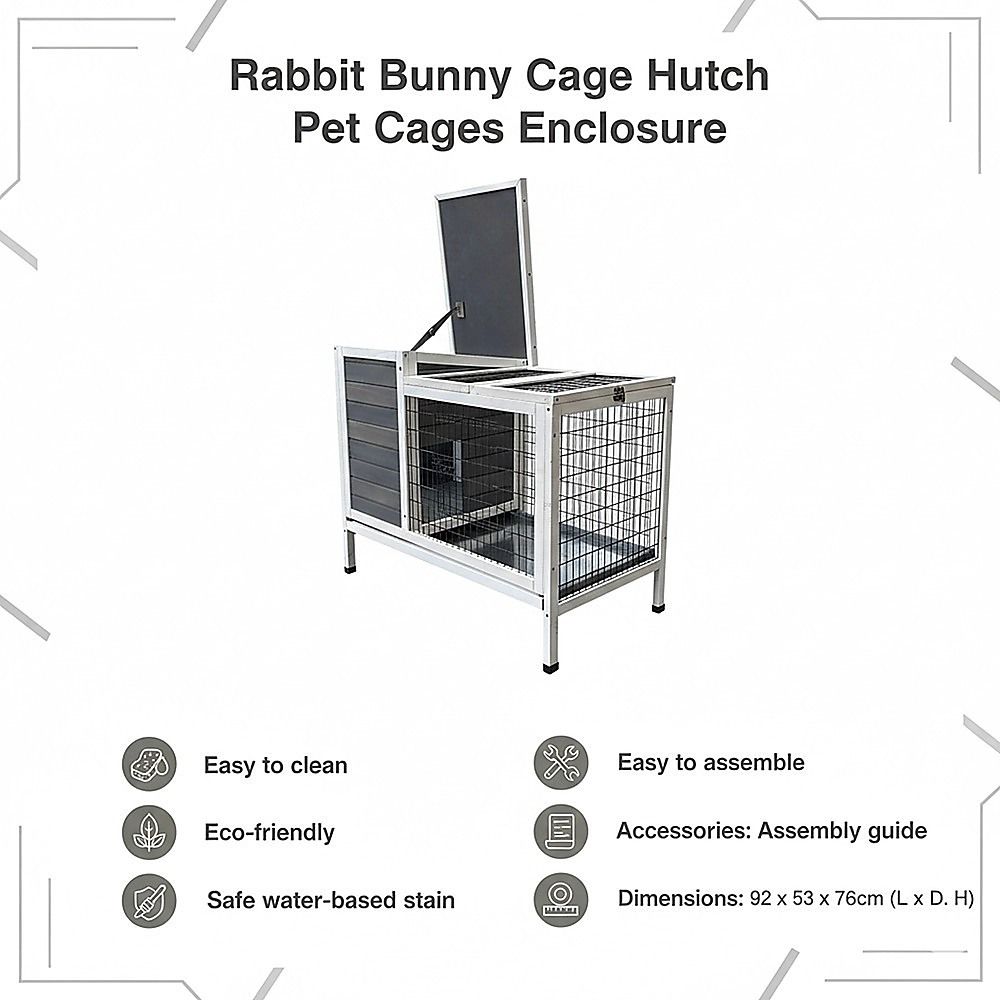 Rabbit Bunny Cage Hutch Pet Cages Enclosure image 8