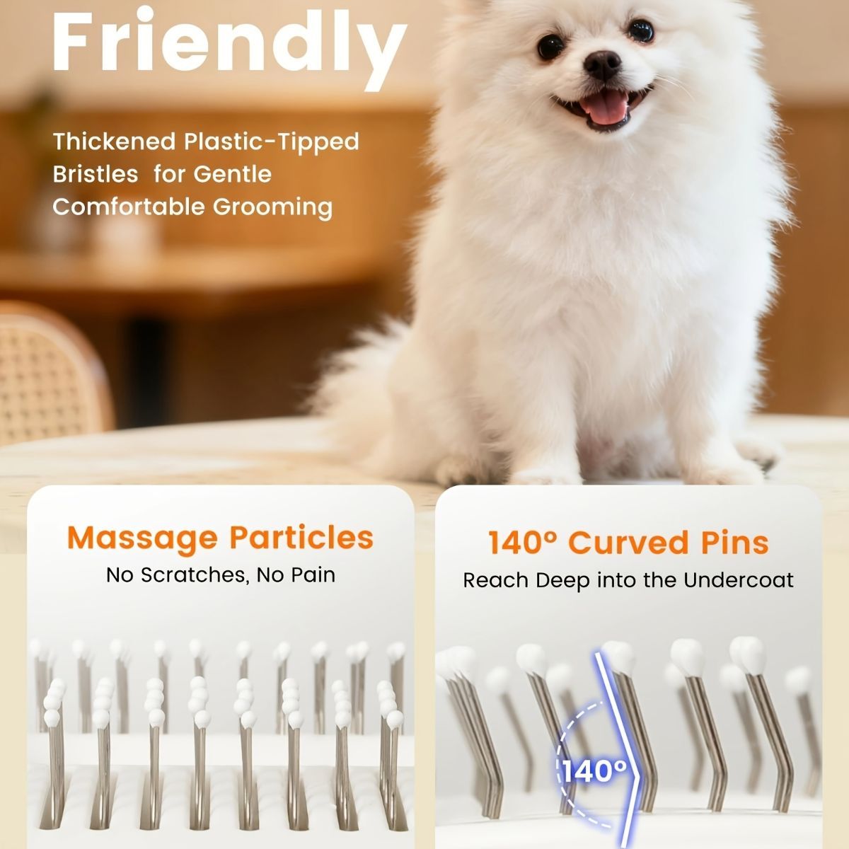 pet dematting comb cat and dog grooming brush image 12