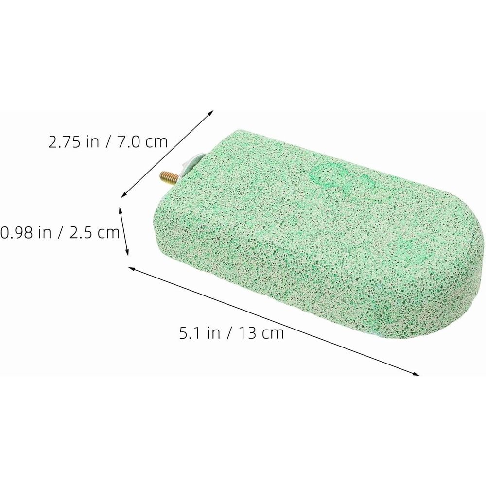 4pcs Lava Pumice Molar Block for Birds, Light Green image 2
