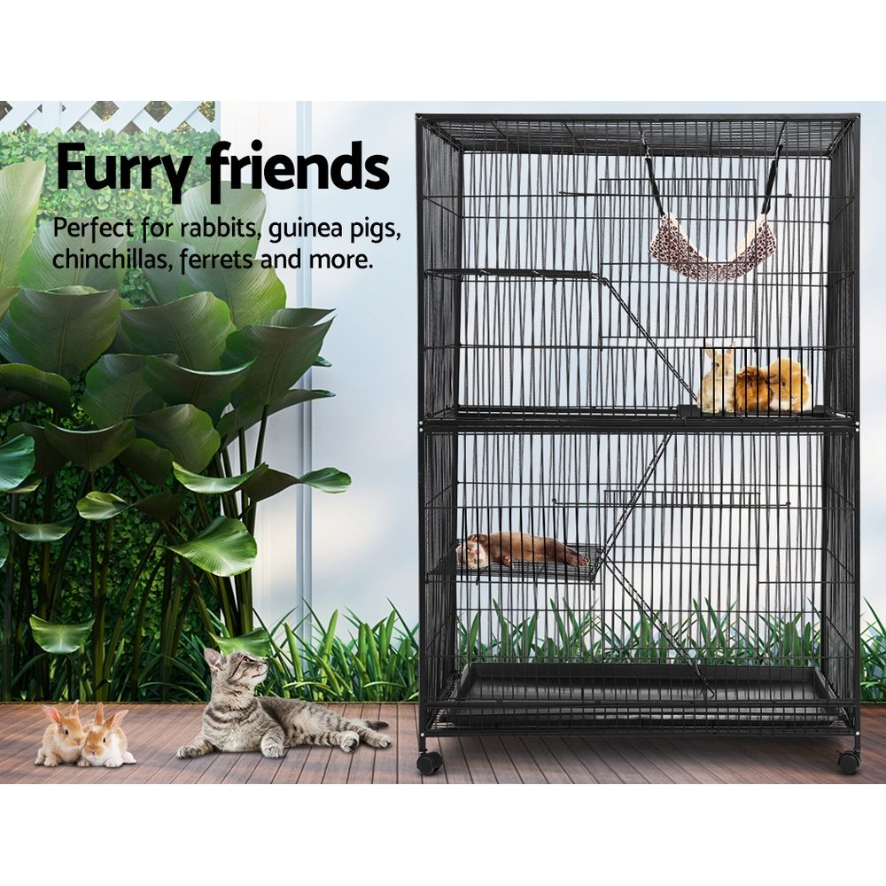 i.Pet Rabbit Cage 142cm Hutch 4 Level Bird Guinea Pig Ferret image 4