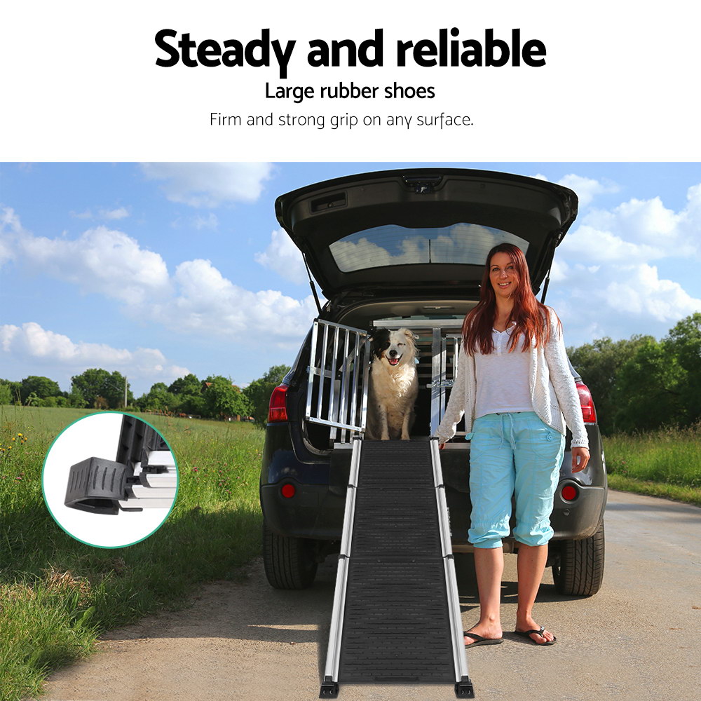 i.Pet Dog Ramp Pet Stairs Steps Car SUV Foldable Portable Ladder Adjustable image 5