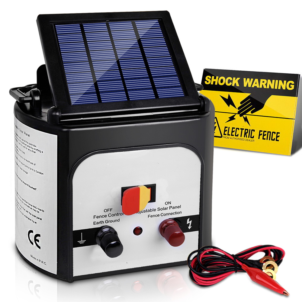 Giantz Fence Energiser 8KM Solar Powered 0.3J Electric Fencing Charger image 8