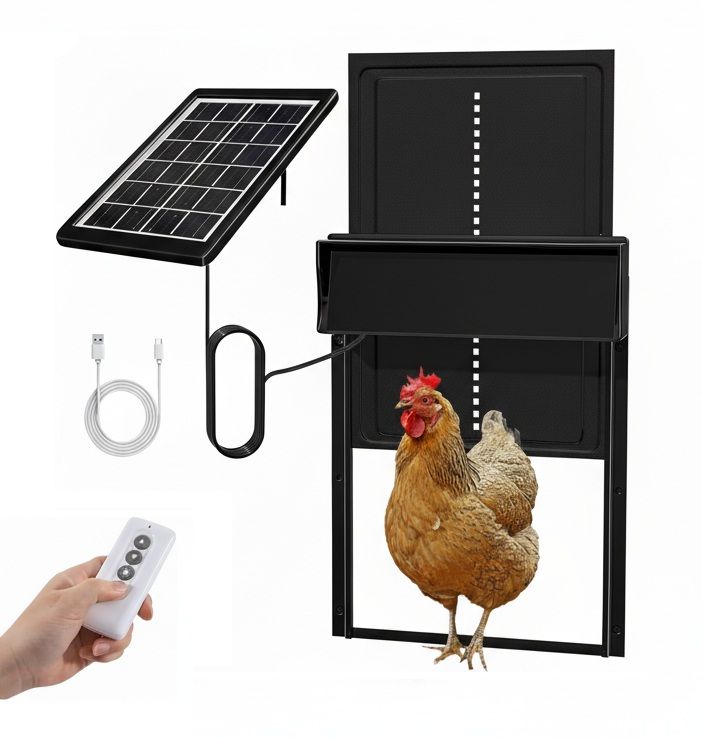 CARLA HOME Automatic Chicken Coop Door Solar Powered with 4 Mode Timer & Light Sensor image 10