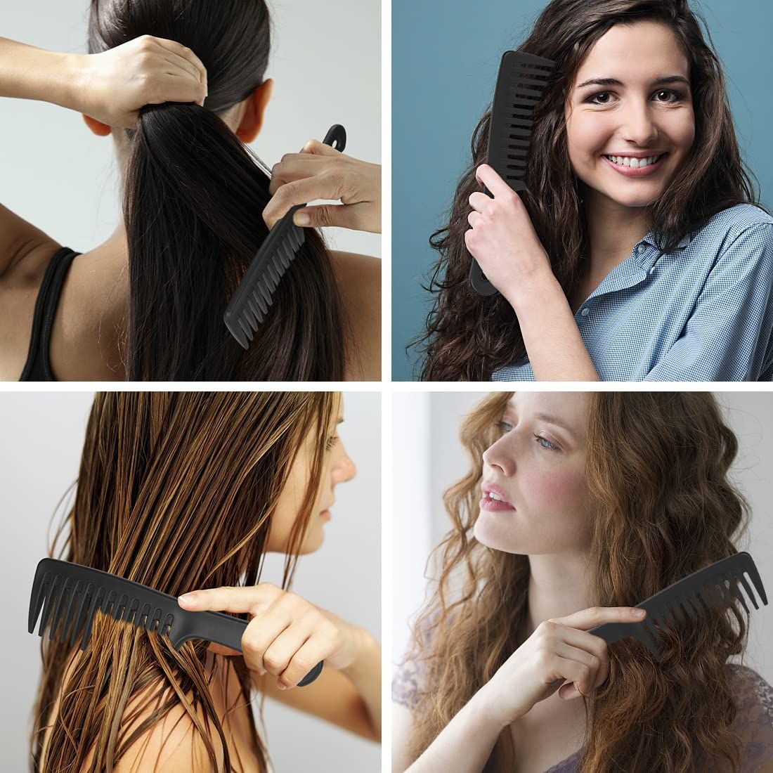 Wide Tooth Comb Detangling Hair Brush Wide Comb Barber Comb Hairdressing Hair Styling… image 2