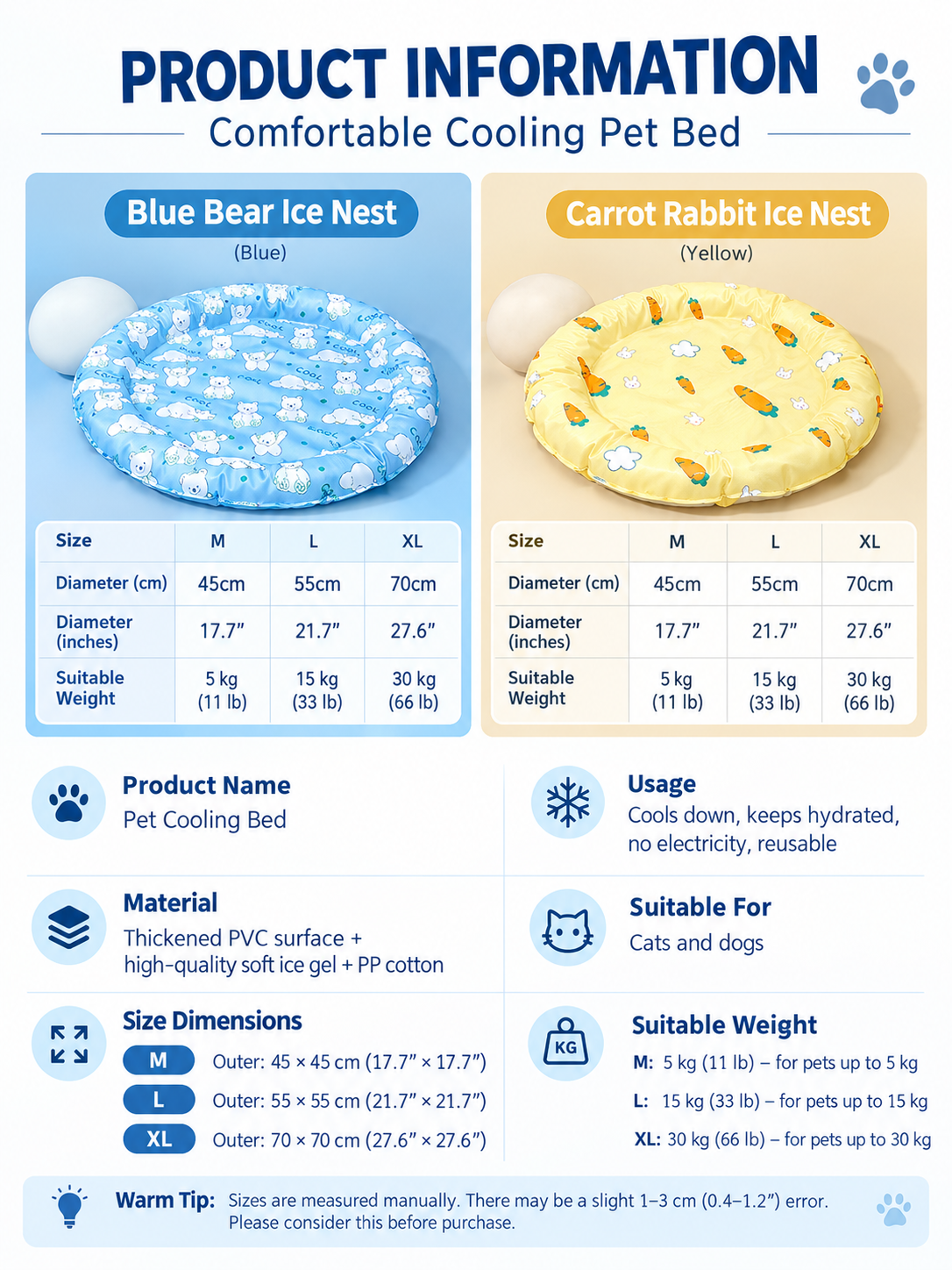 Summer Cooling Pet Bed for Cats and Dogs – Portable Pet Sleeping Pad for Home image 3