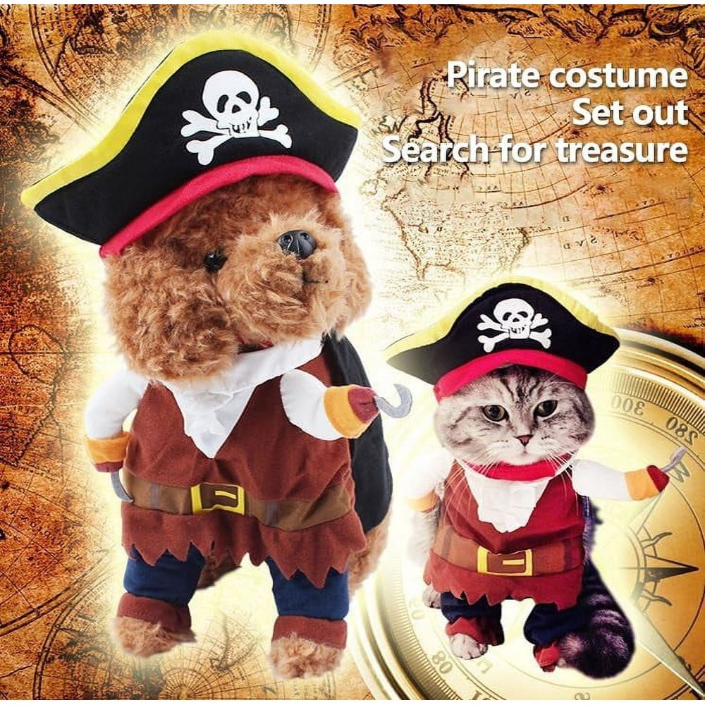 Funny Dog Costume Pirates of The Caribbean Style Cat Costumes Halloween Dog…, M image 4