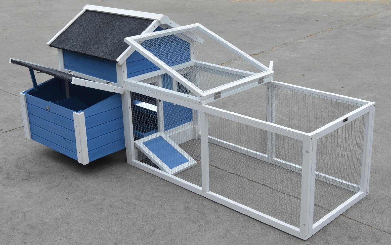 YES4PETS Large Chicken Coop Rabbit Hutch Ferret Cage Hen Chook Cat House image 6