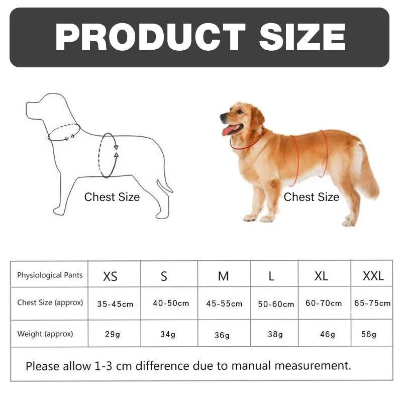 Washable Female Pet Dog Cat Nappy Diaper Physiological Pants Panties Underwear Red - L image 8