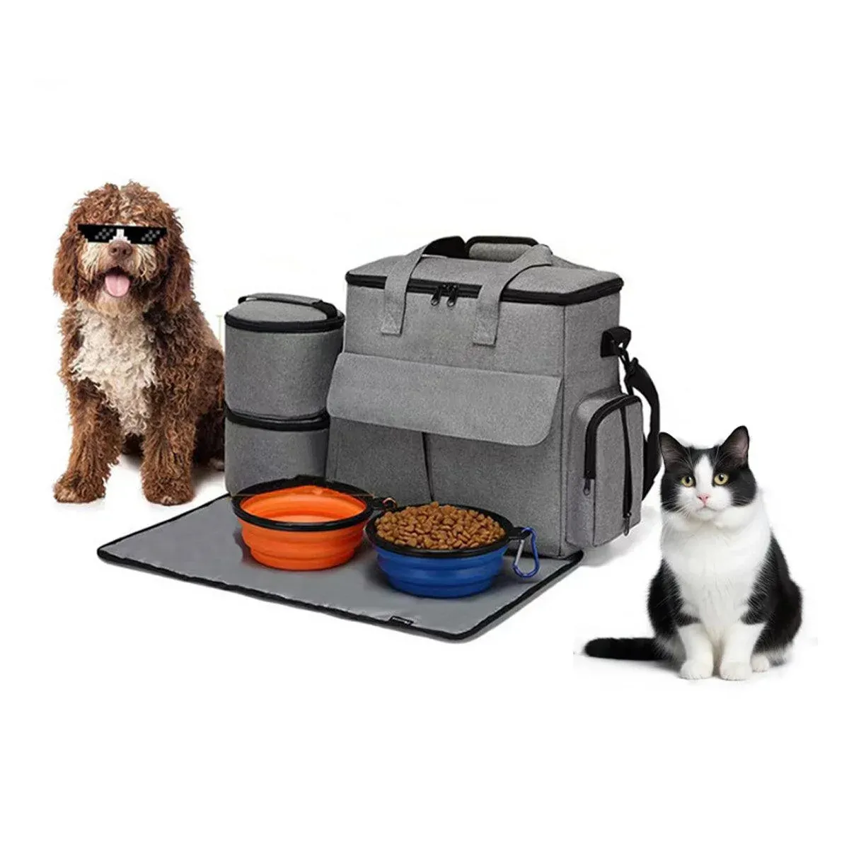 6PCS Pet Travel Outing Backpack Large Capacity Folding Storage Multifunctional image 11