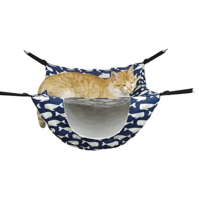 Cat Hammock Hanging Bed Cage Nest Soft Pet House Basket Cat Sleeping Supplies - Blue…