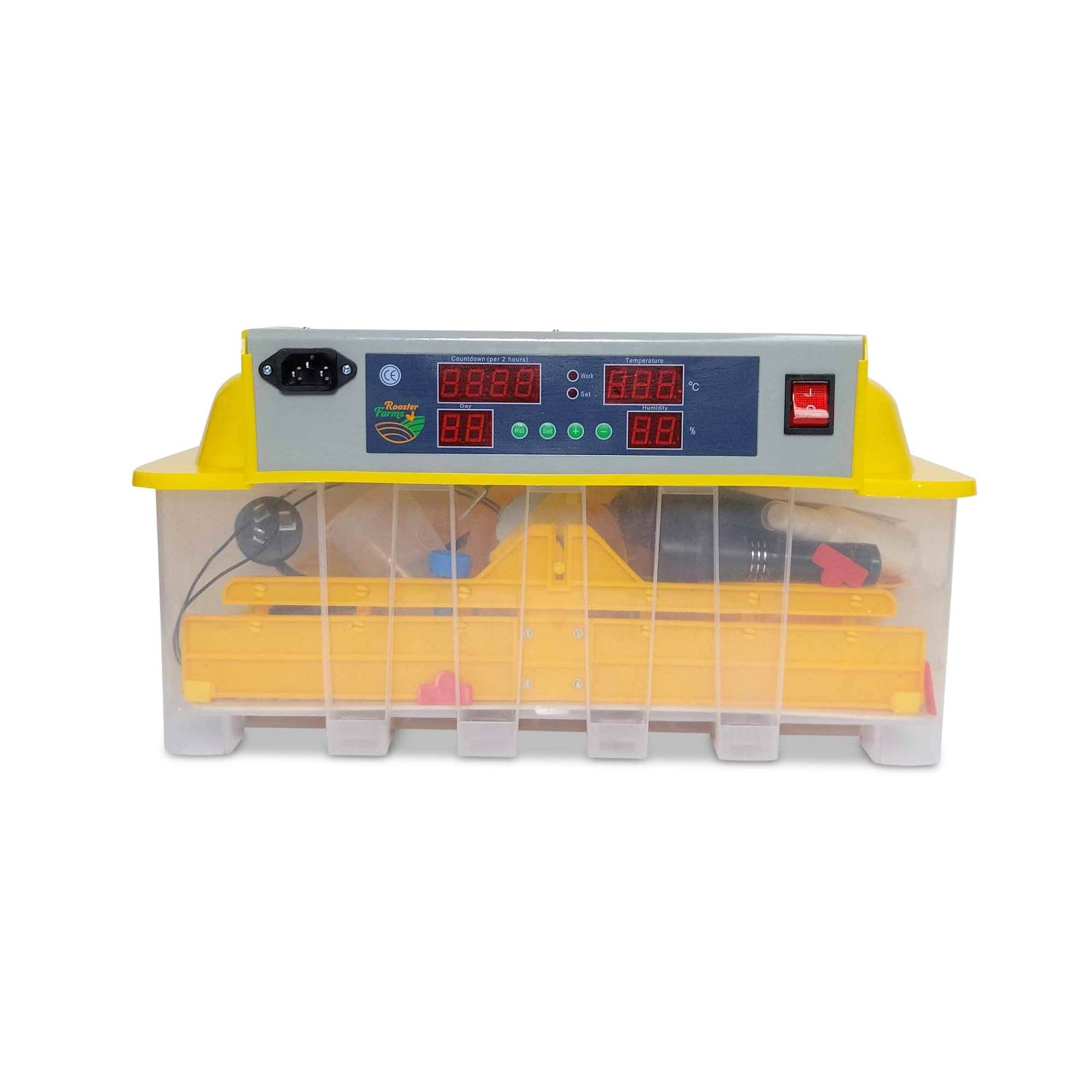 Rooster Farms Electric 48 Egg Incubator + Accessories for Chicken Quail Duck