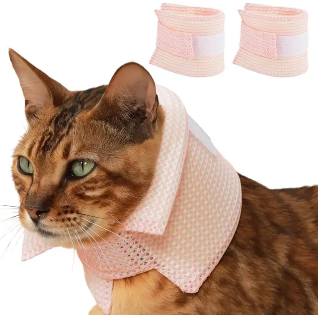 2 Pcs Cat Recovery Collar Soft Protective Scratching Prevention Neck Protector…, XS